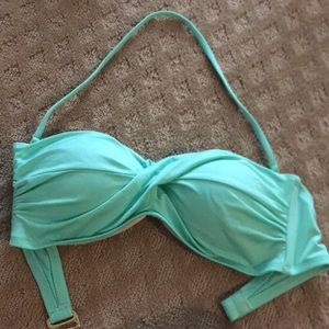 mint strapless bikini top